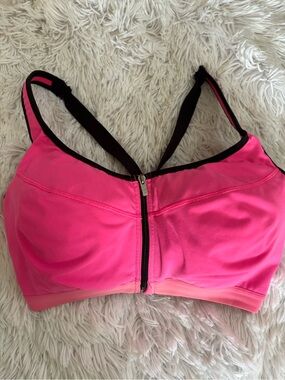 Victoria secret Women’s Hot Pink Front-Zip Sports Bra